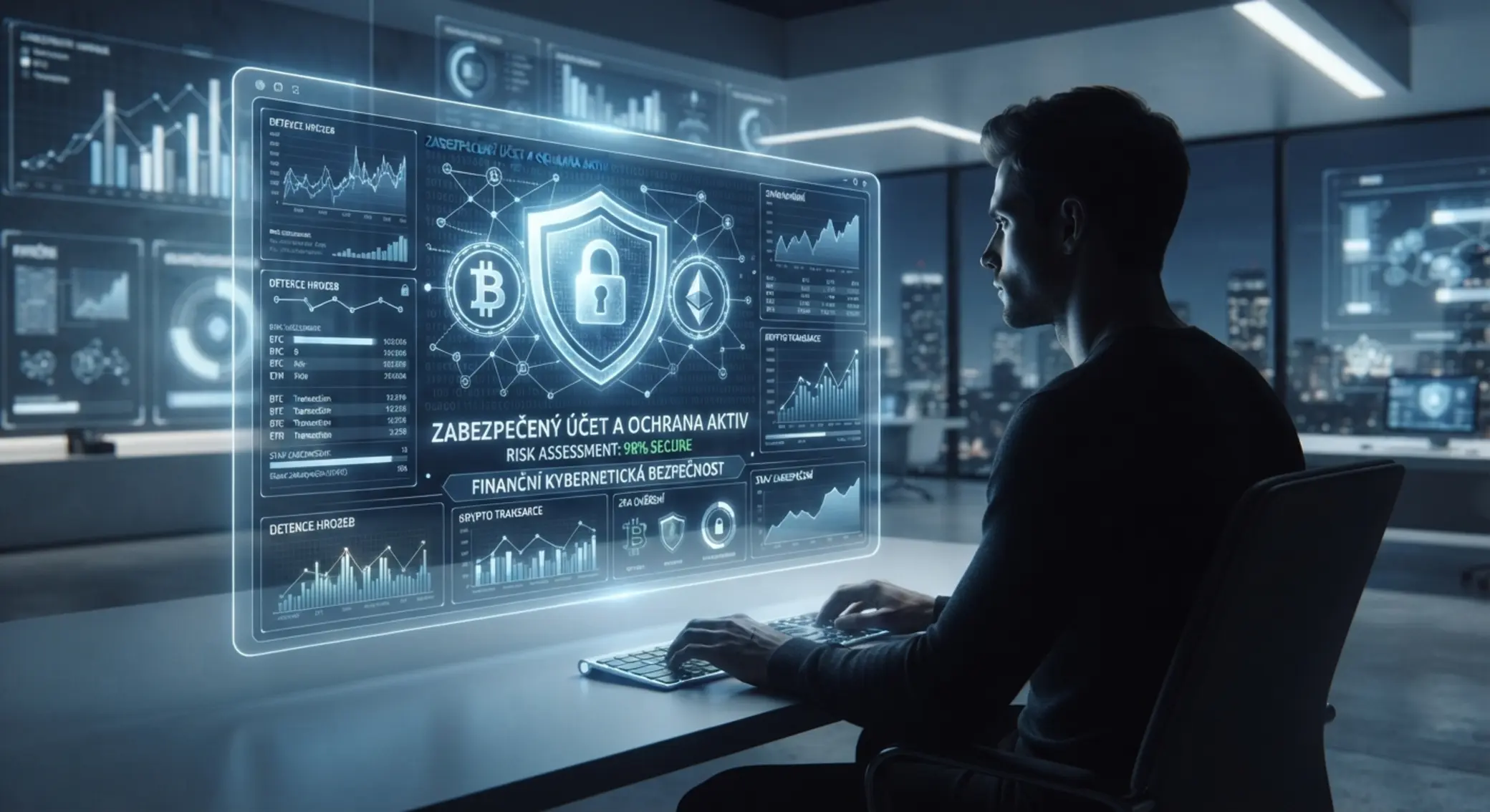 Ilustrace bezpečnosti účtu a ochrany dat v crypto casinu
