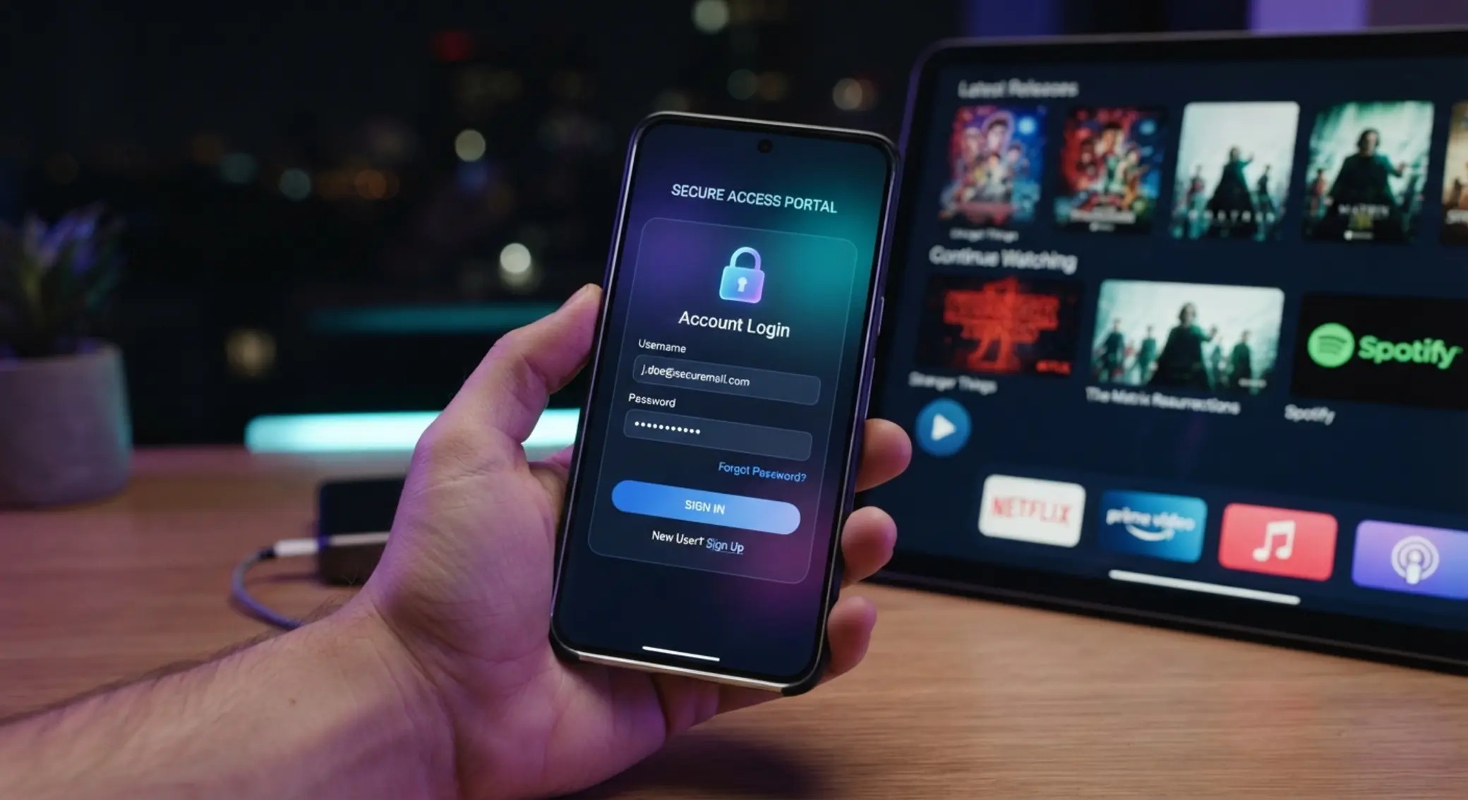 Mobilní přihlášení k účtu přes telefon