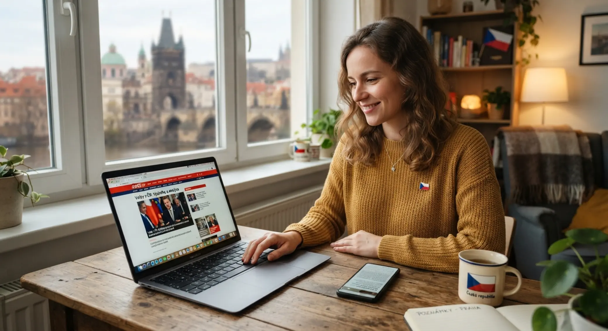 Český uživatel sleduje informace na svet-hub